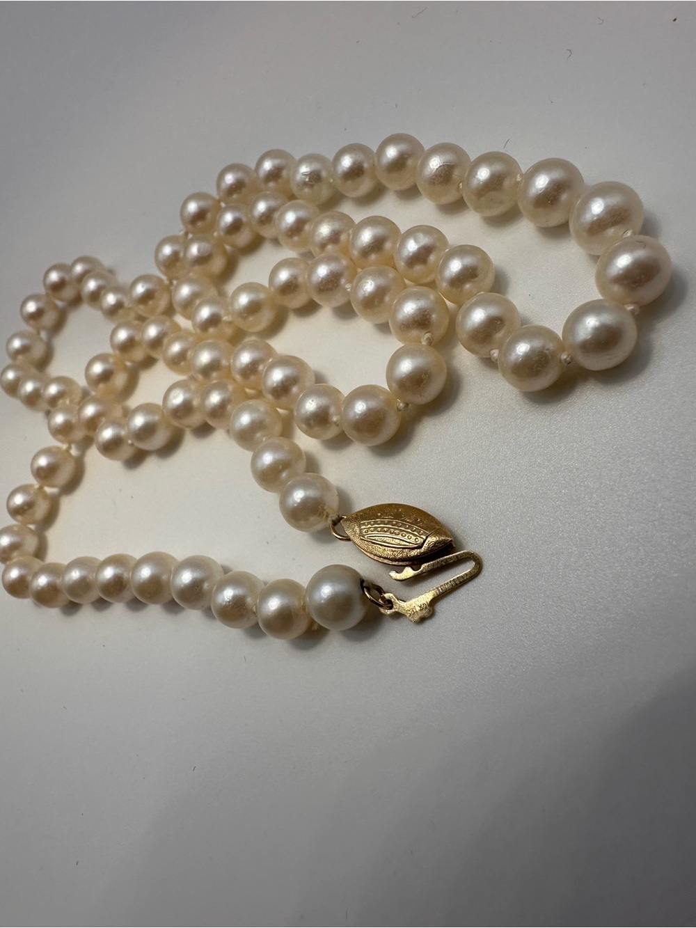 14k Gold Imperial Pearl Syndicate Genuine Pearl Necklace 19” Crown Clasp Akoya? - Picture 14 of 17